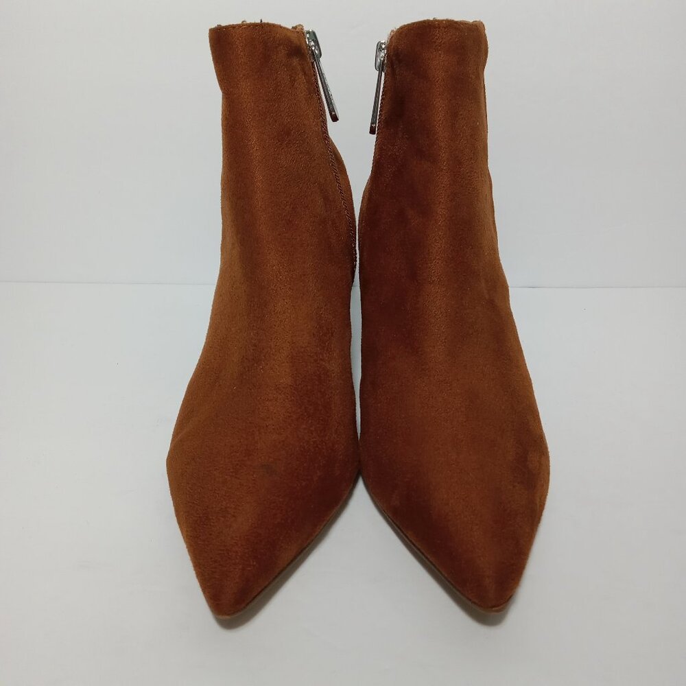 CHARLES by Charles David Womens Brown Carmel Faux Suede Ankle Boot Size 7 - Picture 4 of 13